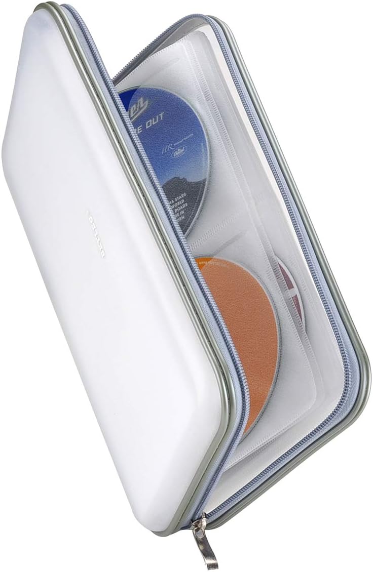 72 Capacity Heavy Duty CD DVD Blu-ray Media Case - Storage Holder Organizer Wallet - Clear