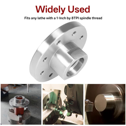 findmall 3 Inch Lathe Faceplate Steel Wood Lathe Face Plate for 1Inch x 8 Tpi Spindle Without Screwchuck