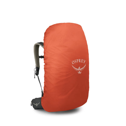 Osprey Stratos 44L Men's Hiking Backpack - Lightweight Backpacking Pack with Waterproof Raincover - Camping Bag, Raven Black