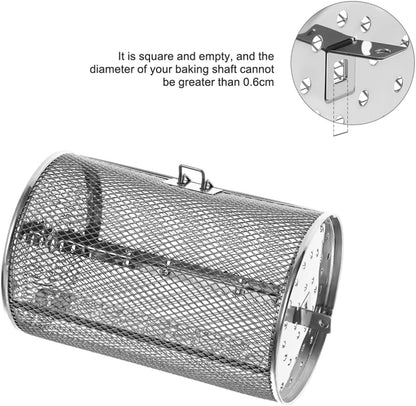 SHERCHPRY Rotisserie Grill Roaster Drum, Air Fryer Oven Basket, Stainless Steel Oven Rack for BBQ