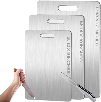 2025 100% 1 Pack (18"L 12"W) Titanium Cutting Board - New Upgrade Pure Titanium Cutting Boards For Kitchen