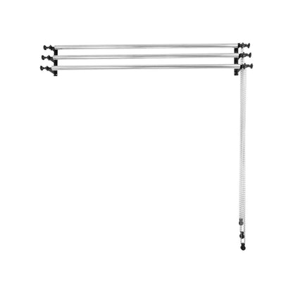 TENBEST Photography Backdrop Roller Support System, 3 Rollers with Metal Chains, 120-inch Stainless Steel Crossbars, Wall/Celing/Light Stand Backdrop Mount, Background Support