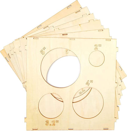 9 Holes Assemblable Wood Balloon Sizer Cube, DIY Tool for Party, Birthday & Wedding Decorations