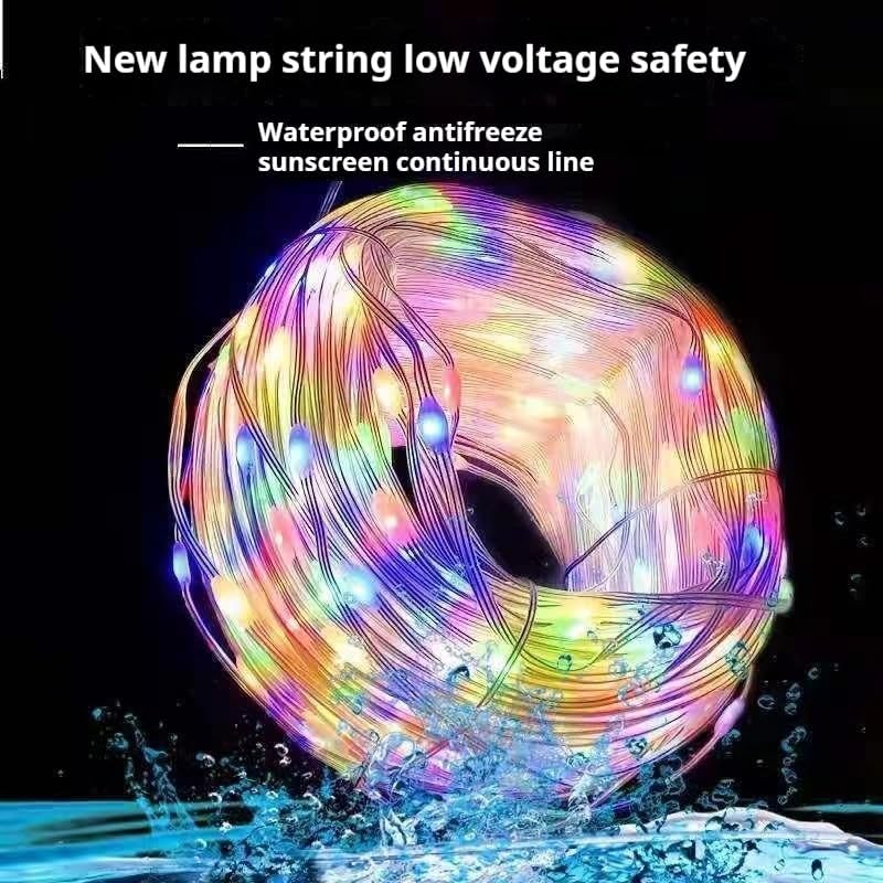 20M/65FT 200LED 8 Fairy Lights CoolWhite USB Soft Wire String Lights, Waterproof with Remote & Timer, Modes Lights