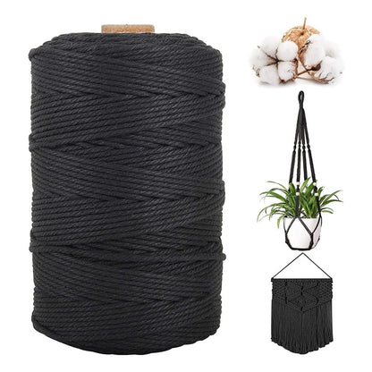 Macrame Cotton Cord, 4 Ply Twisted Macrame Yarn, Natural Cotton Cord Perfect Macrame Supplies for Macrame Plant Hangers DIY Crafts (Purple, 5mm*109Yards)