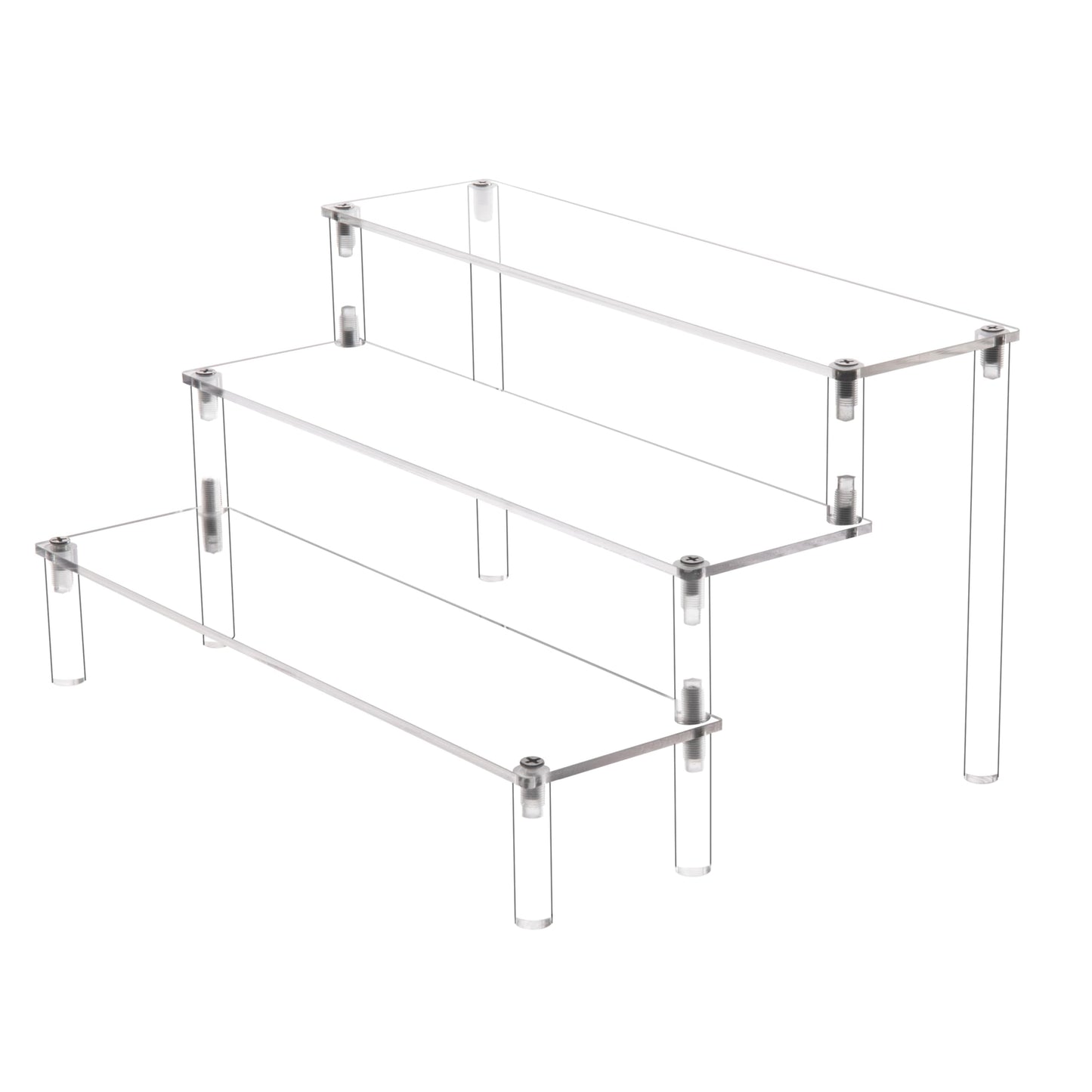 ihomecooker 3 Steps Clear Acrylic Display Riser Cupcake Stand Display for Decoration and Organizer