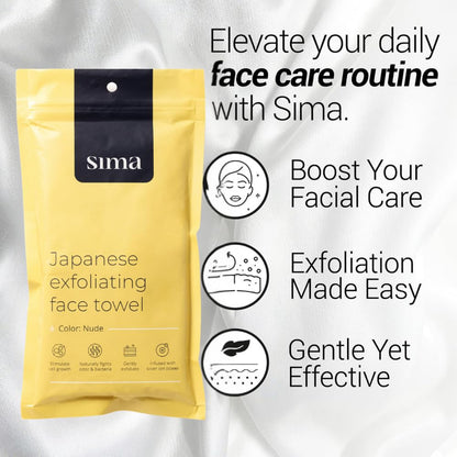 2 27cm 35cm) Exfoliating Washcloth Face & Body Scrub Towel - Japanese Exfoliating Towel with Hexagon Fibers, Body