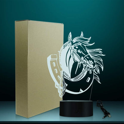 The Geeky Days Horse Modern Lighting - 3D Optical Illusion Light USB Night Lamp for Home Table Desk Decor