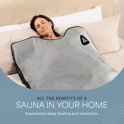 LifePro RejuvaWrap Infrared Sauna Blanket — Portable Sauna Bag with 9 Temp Levels Low EMF Far Infrared Heating — At Home Full Body Rejuvenation & Relaxation