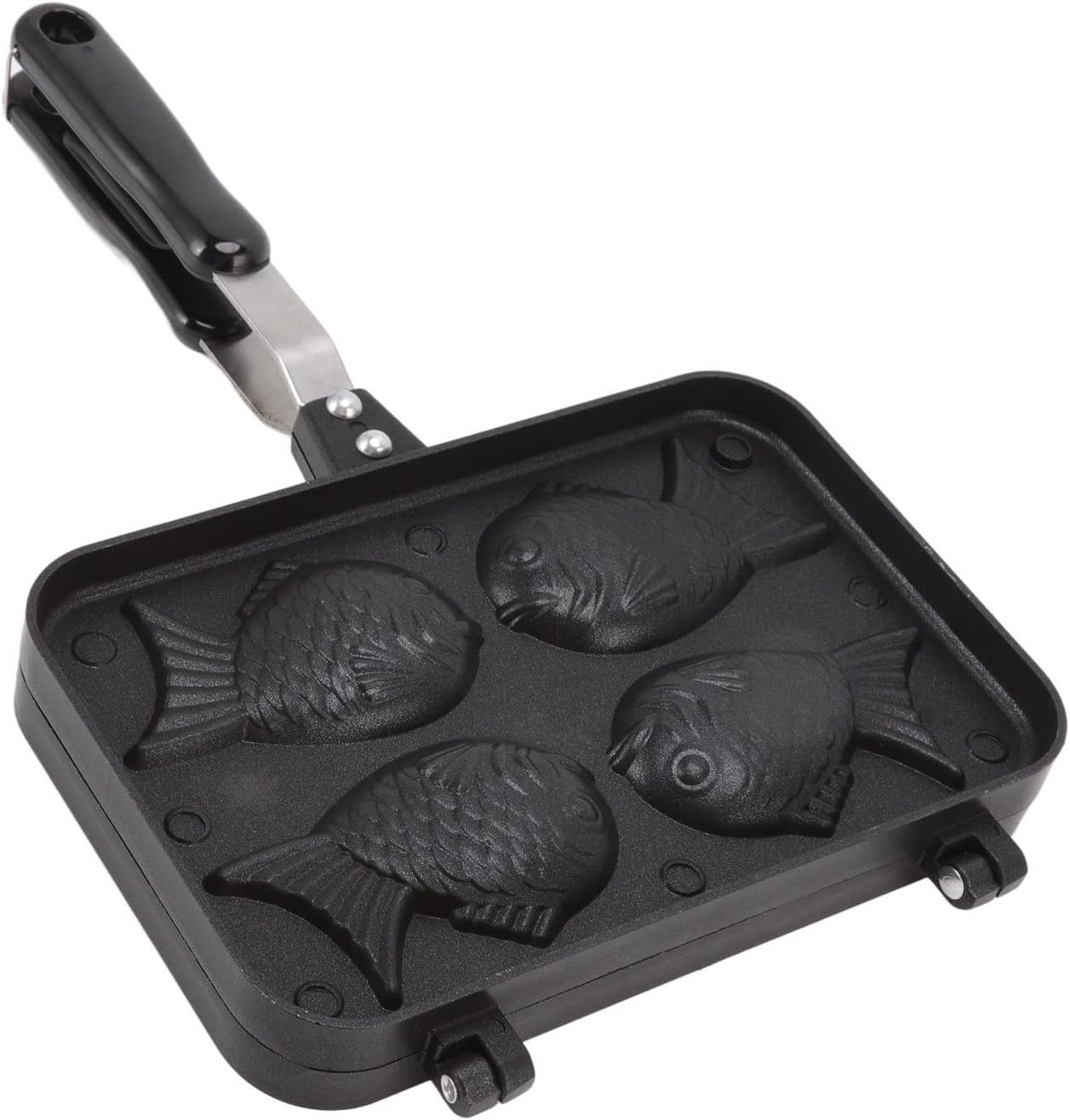 Taiyaki Pan, Fish Shape Waffle Maker, Non-Stick Double Pancake Maker for Home and Commercial Waffles Baking