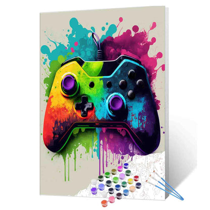 Aihonmin Paint by Number Kits 16 x 20inch Canvas DIY Oil Painting for Kids, Students, Adults Beginner with Brushes & Acrylic Pigment - Colorful Video Game(Without Frame)-Best Gamer Gifts