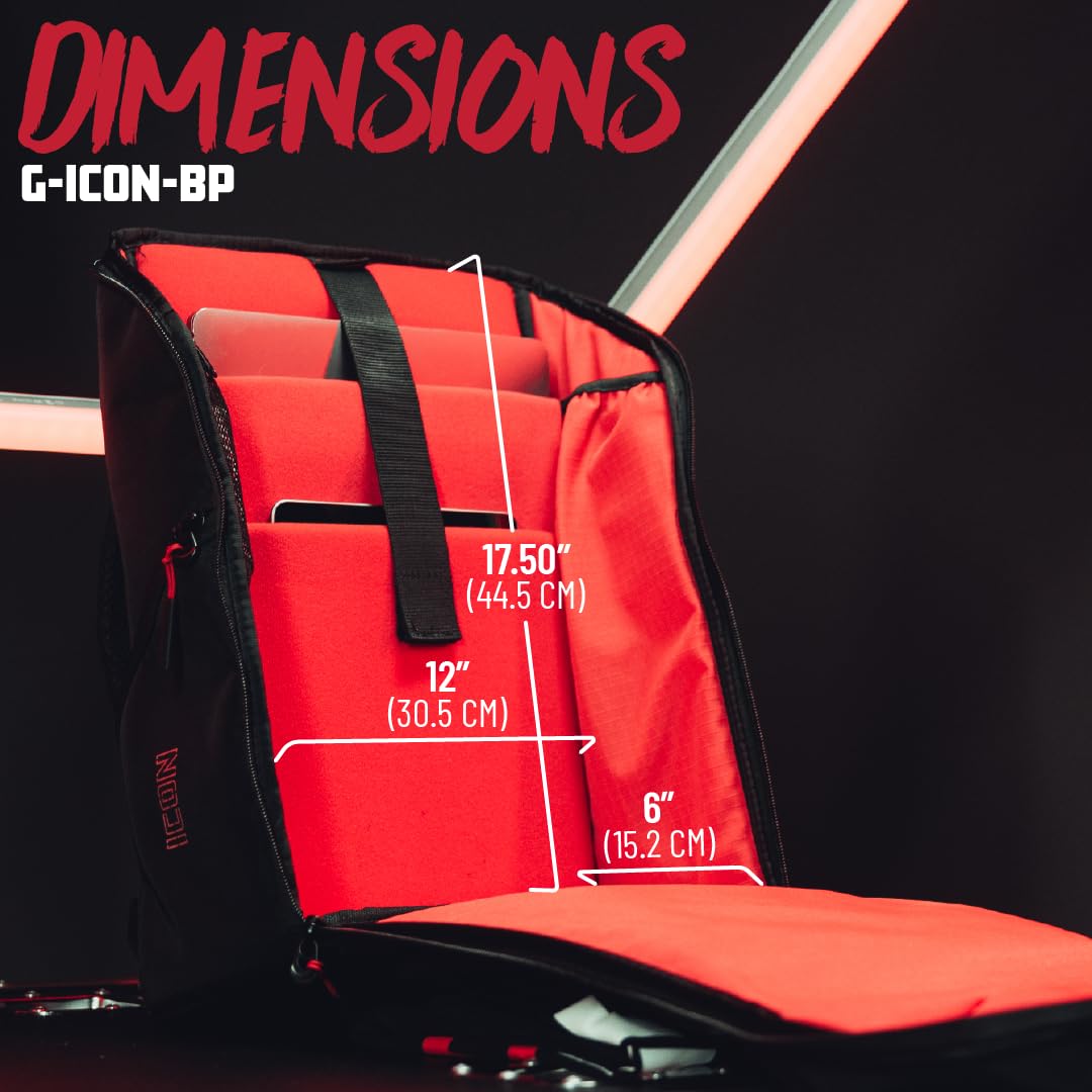 Gator Cases ICON Series Backpack with Weather-Resistant Exterior and Two 10.5" Laptop Compartments, (G-ICON-BP)