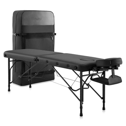 DR.LOMILOMI Halia 302 Classic Ultra-Light Travel-Size Aluminum Foldable Portable Massage Table for Professional Mobile Massage Therapists, Without Side Arm Extensions