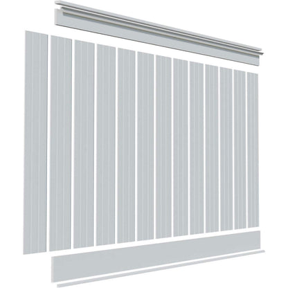 Ekena Millwork - WPKP104BBD, Deluxe Beadboard, 8' Length PVC Wainscoting Kit, 56" Height, White