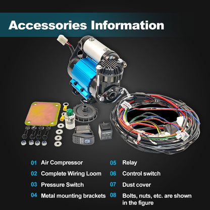 APFAITH High Performance 12V Air Compressor Replacement For ARB CKMA12 On-Board Air Compressor For Tire Inflation Air Locker activation etc 12V Single Motor Air Compressor CKMA12 Air Compressor