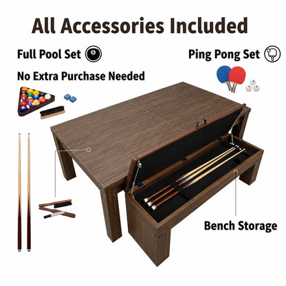 ComeWay Board Game Table with Rotating Cup Holders for 6 Players, Hexagon Gaming and Dining Table with Removable Table Top & Non-Slip Play Mat, Multifunctional Table with for DND/Poker/Card Games