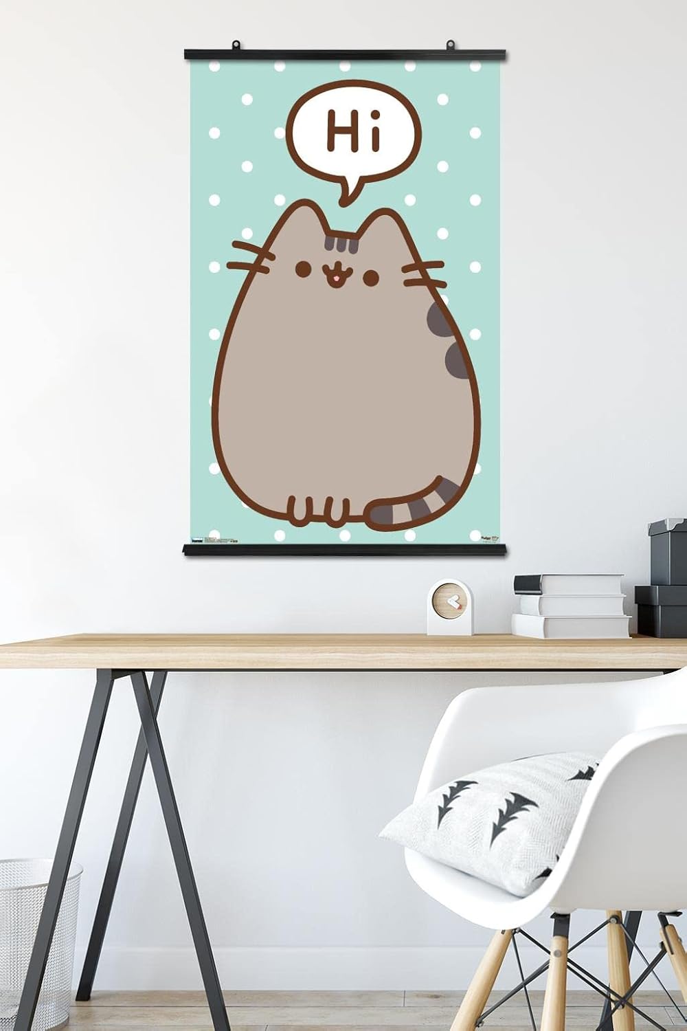 Trends International Pusheen - Hi Wall Poster, 22.375" x 34", Premium Poster & Clip Bundle