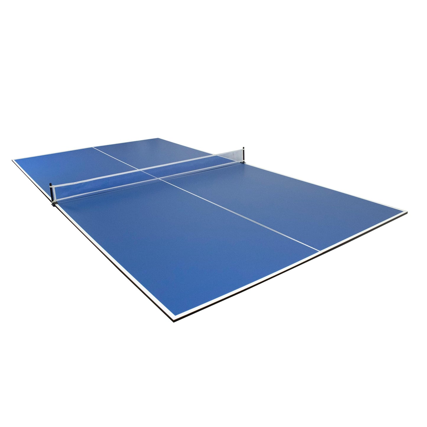 Hathaway 9 ft Quick Set Table Tennis Conversion Top – Regulation Sized, Foldable, Durable Engineered Surface, Protection Pads – Indoor Ping Pong Table Topper for Pool Table w/Net & Posts – Blue