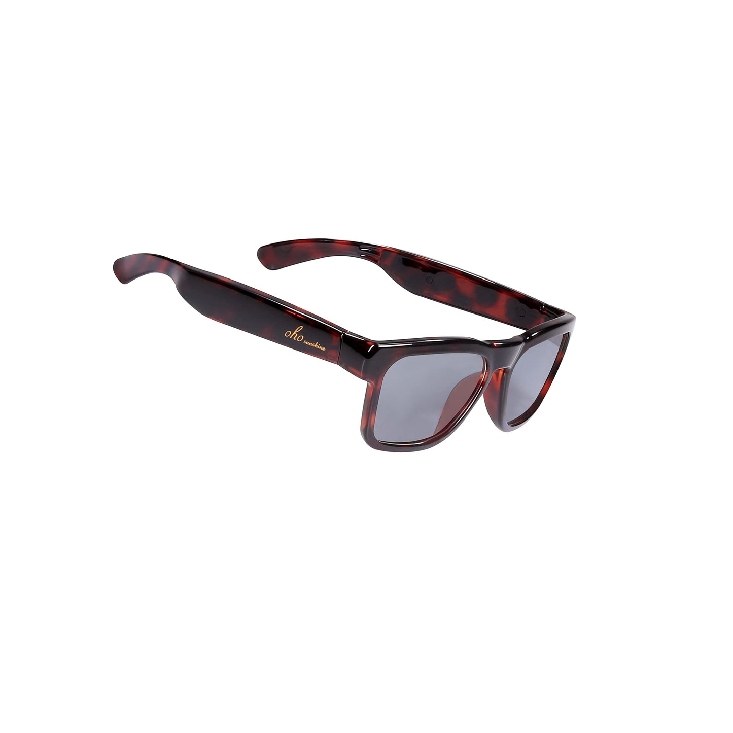 OhO Smart Glasses,Polarized Sunglasses with Bluetooth Speaker,Athletic/Outdoor UV Protection and Voice Control,Unisex(Mirror Blue Lens)