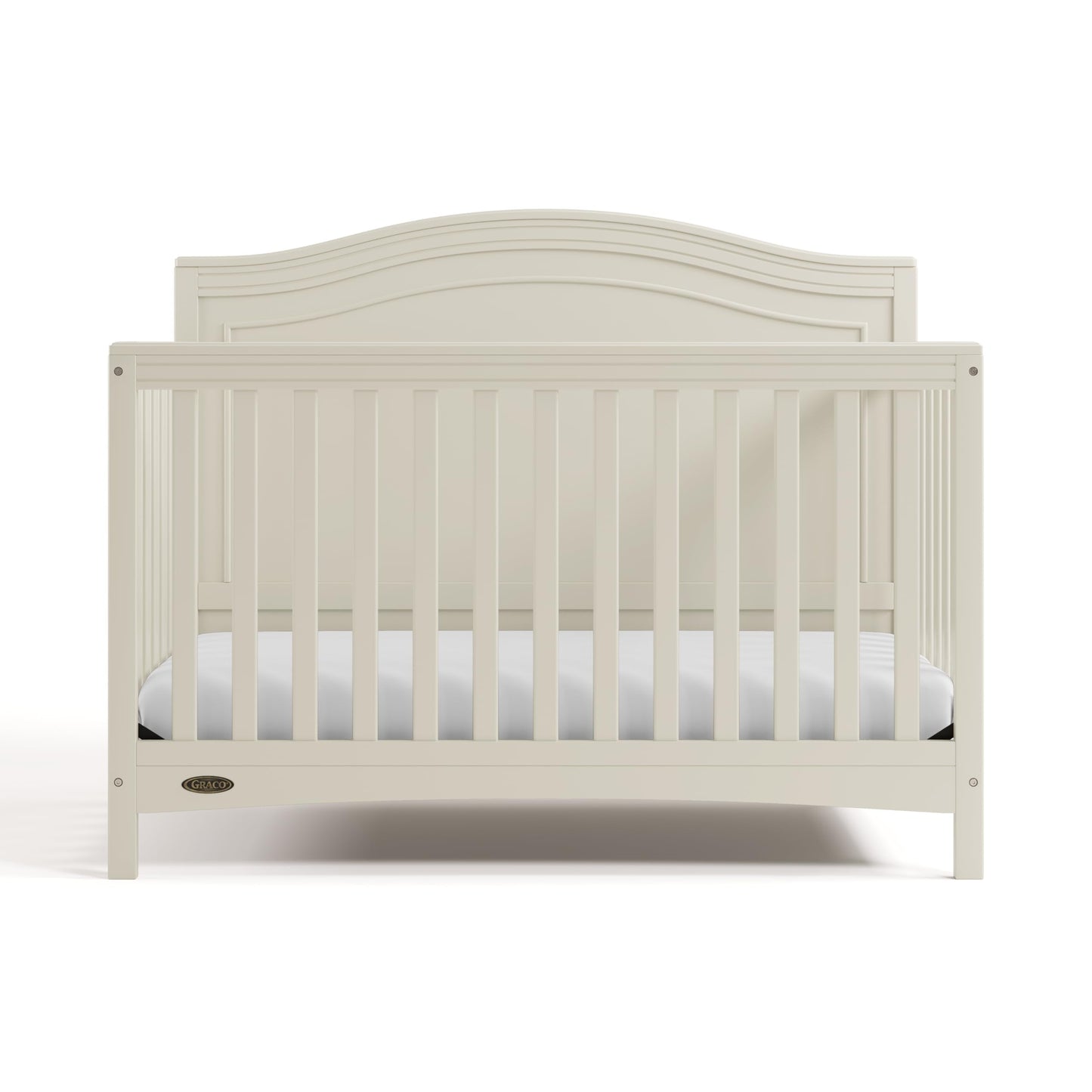 Graco Paris 4-in-1 Convertible Crib – GREENGUARD Gold Certified, Converts to Toddler Bed and Daybed, Fits Standard Full-Size Crib Mattress, Adjustable Mattress Support Base (Frosted Oat)