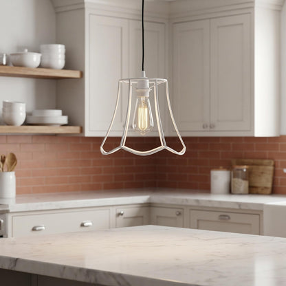 HOLIDYOYO Multi-Functional Lampshade Frame for E27 Bulb Diy Wire Lamp Shade Stand Compatible with Table Lamps and Pendant Lights Minimalist Metal Cage for Home Lighting