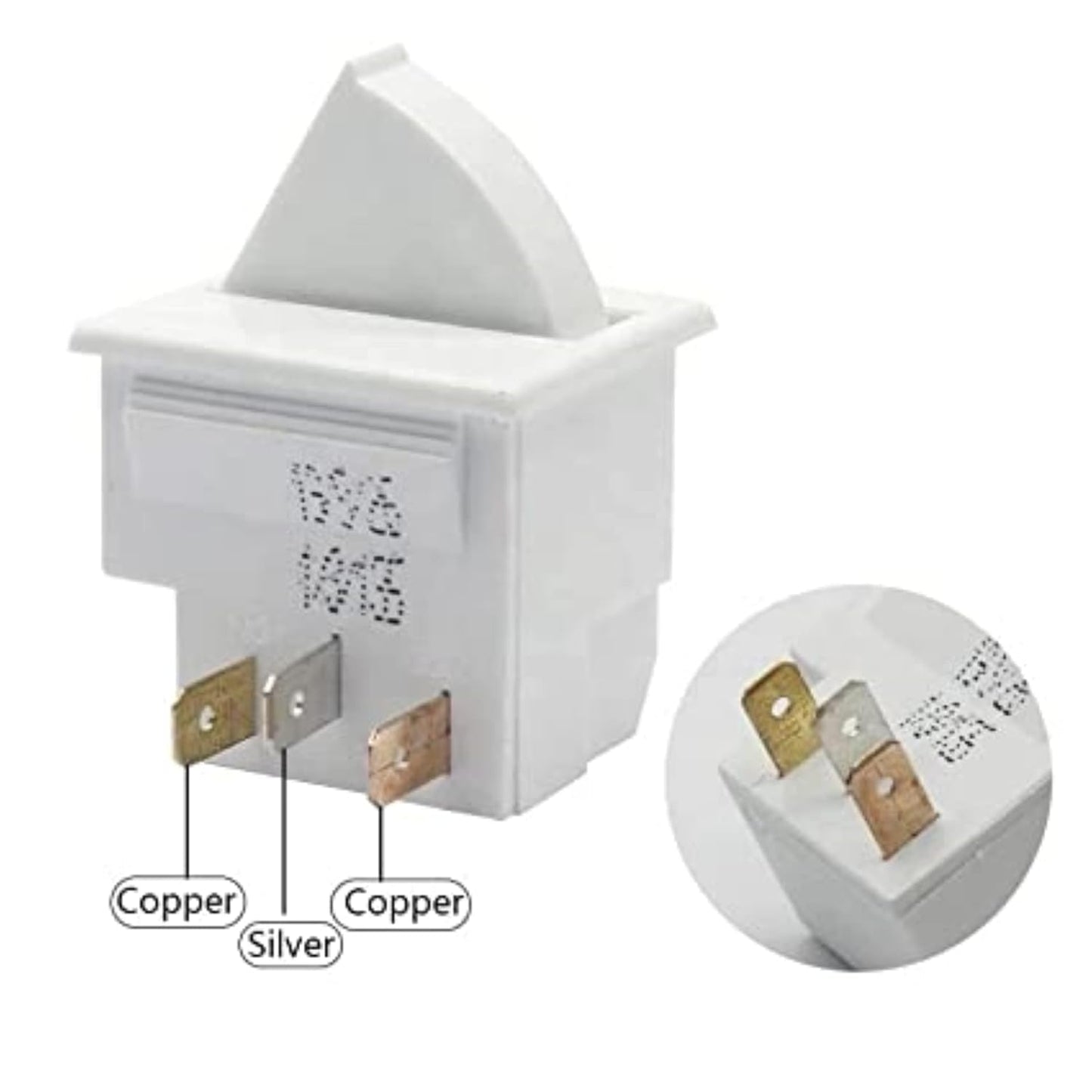 W11396033 Refrigerator Door Light Switch, 3Pin Universal Replacement Momentary Fridge Switch for Most Refrigerators