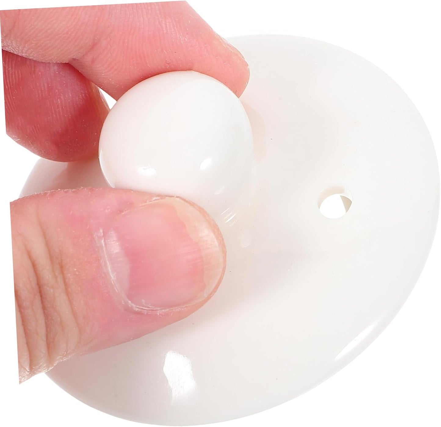 White Ceramic Teapot Lid Replacement, Polished Cover for Porcelain Teaware, Kitchen Accessory