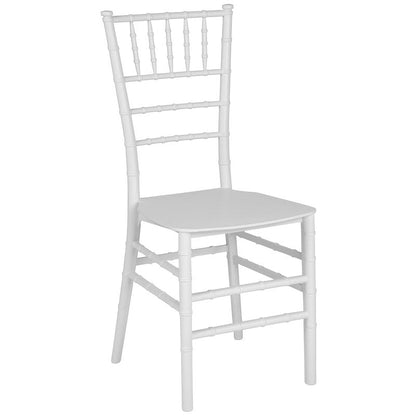 Flash Furniture HERCULES Series White Resin Stacking Chiavari Chair