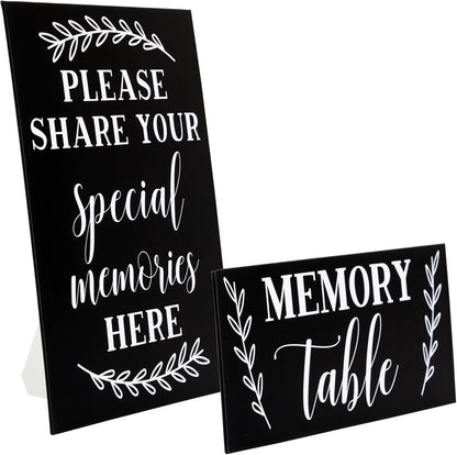 Juvale Celebration of Life Decorations – Memory Signs for Funeral, Memorial Service, Graduation, Wedding, and Birthday