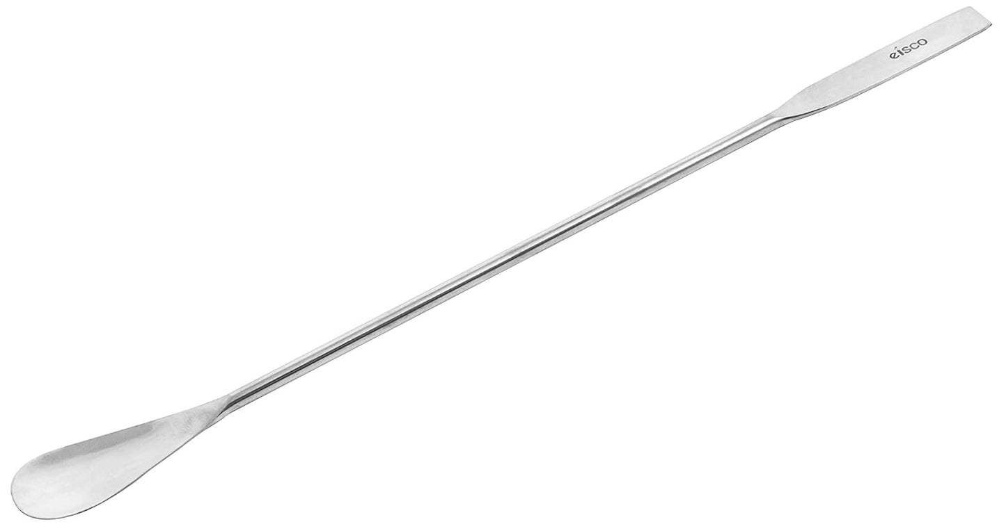 Eisco Labs 9" Laboratory Spoon - Stainless Steel Spatula for Mixing Lab Ingredients