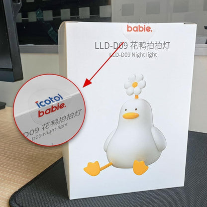 Icotoibabie Cute Flower Chick Night Light for Kids, Infants Soft Cute Flower Chicken Lamp Is Aesthetic Bedroom Decor, Food Grade Silicone Squishy Lamp Led Have 3 Levels Dimmable Lights Gifts for Women
