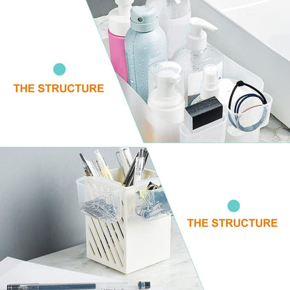 Cabilock Shelf Bracket Desktop Stand, 4pcs Mini Fridge Organizer, Clear Plastic for Fridge Side Door Holder