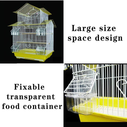 Professional Birdcage Pet Supplies Bird Carrier Gardening Decor Parrot Cages for Large Birds, Household Large Parrot Cage, House-Shaped Decorative Bird Cage, Parakeet Love Bird Pearl Bird