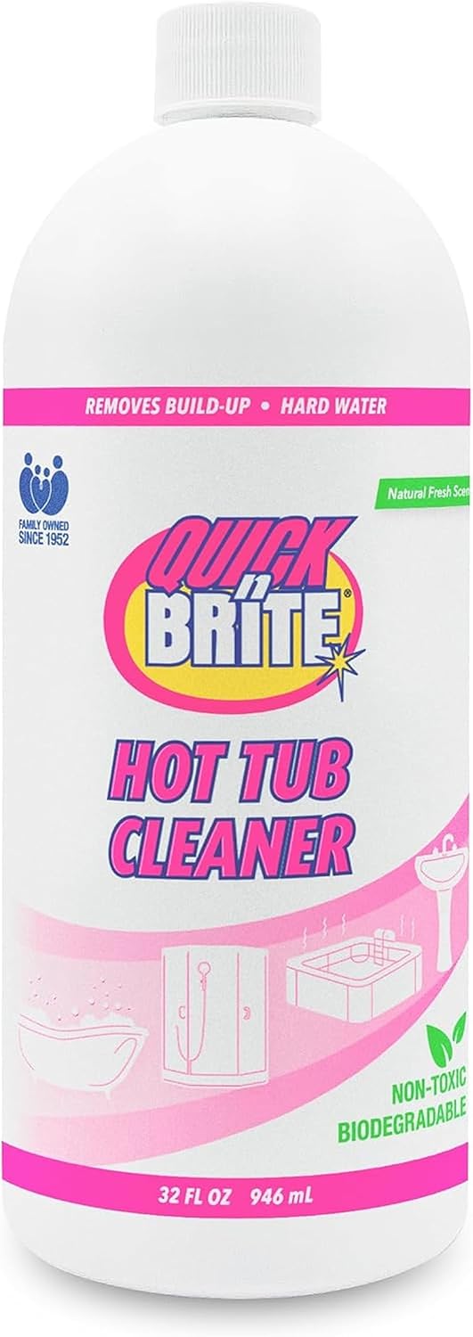 32 oz. (Packaging Quick 'n Brite Heavy Duty Hot Tub Cleaner - Non-abrasive Cleaning Gel, May Vary)