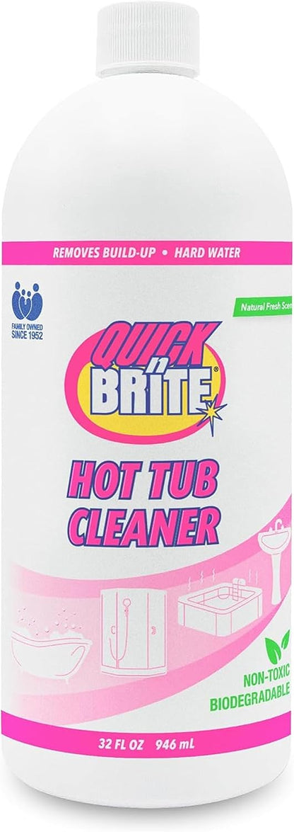 32 oz. (Packaging Quick 'n Brite Heavy Duty Hot Tub Cleaner - Non-abrasive Cleaning Gel, May Vary)