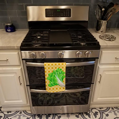 Caroline's Treasures BB7203KTWL Lettuce on Basketweave Kitchen Towel, Decorative Bathroom Towel for Face, Tea, Dishcloth