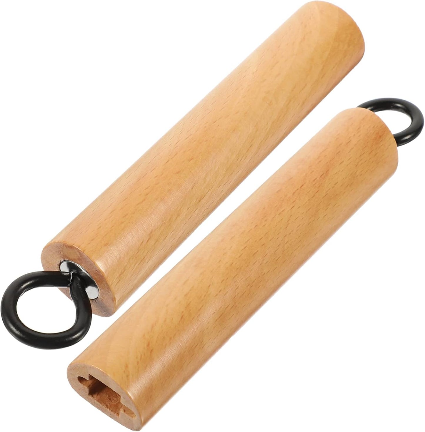 HEMOTON 2pcs Wooden Pot Handle, Universal Detachable Grip Replacement for Wok Frying Pan, Khaki