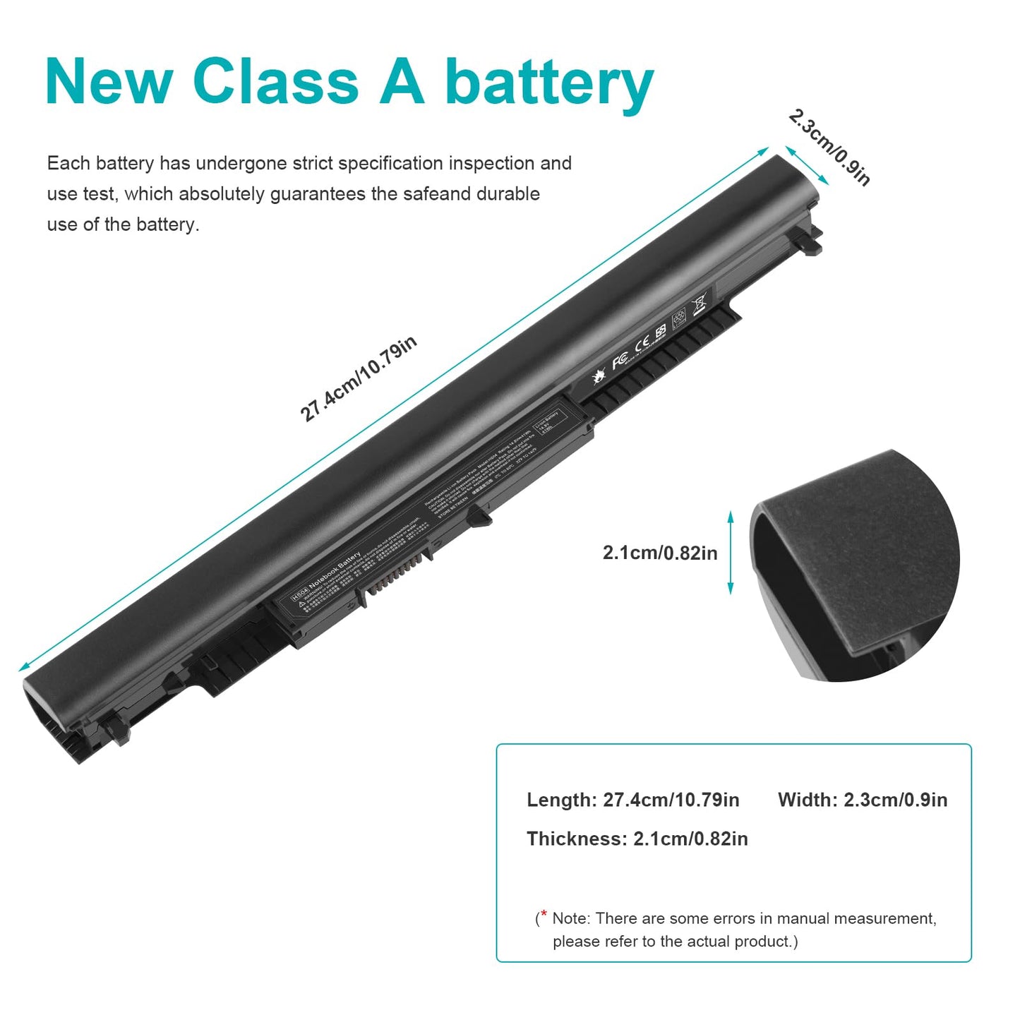 807956-001 Laptop Battery for HP Spare 807957-001 807612-421 807611-421 807611-131 HS04 HS03 HSTNN-LB6U 15-AY039WM 15-AY041WM 15-AY009DX 15-AY052NR TPN-I119 TPN-I120 TPN-I124 240 245 246 250 256 G4/G5