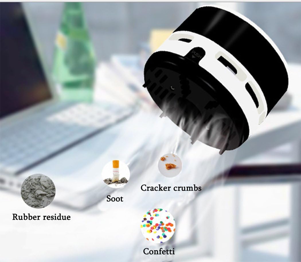 Mini Vacuum Cleaner, Portable Handheld Cordless Crumb Sweeper, Multifunction Cleaning for Home Office Keyboard and Car,