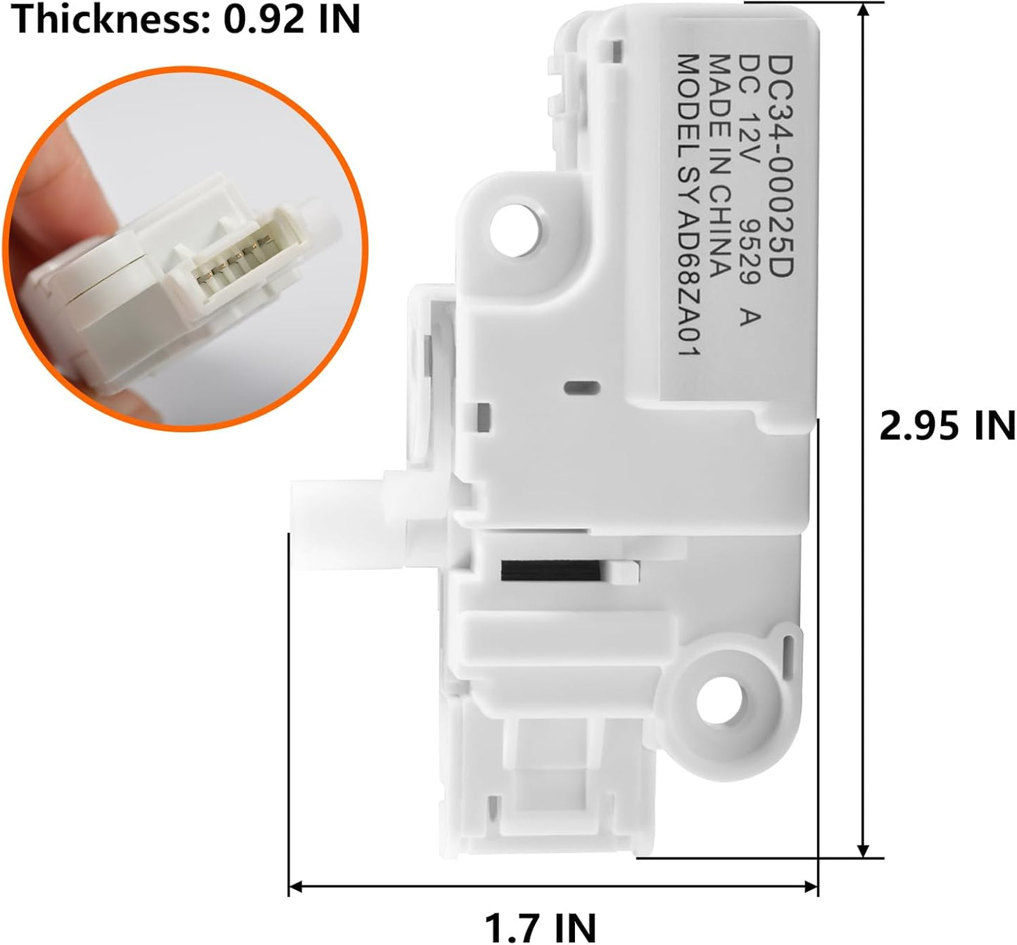 DC34-00025D DC12V Door Lock Switch for Samsung Washing Machines, Replacement Parts for Various Models