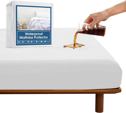 14, WhiteFull2 Pack SPRINGSPIRIT Mattress Protector, Mattress Cover Protector Waterproof with Deep Pocket up