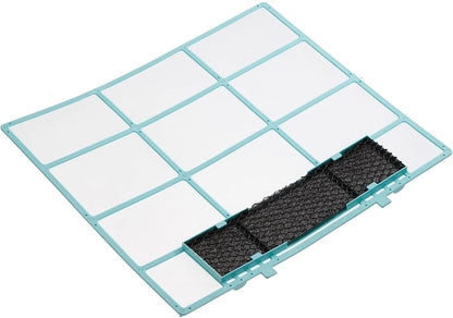 PATIKIL Air Conditioner Air Filter 12.6" x 10.83", Plastic Replacement Screen with Foam for HVAC, Blue Black