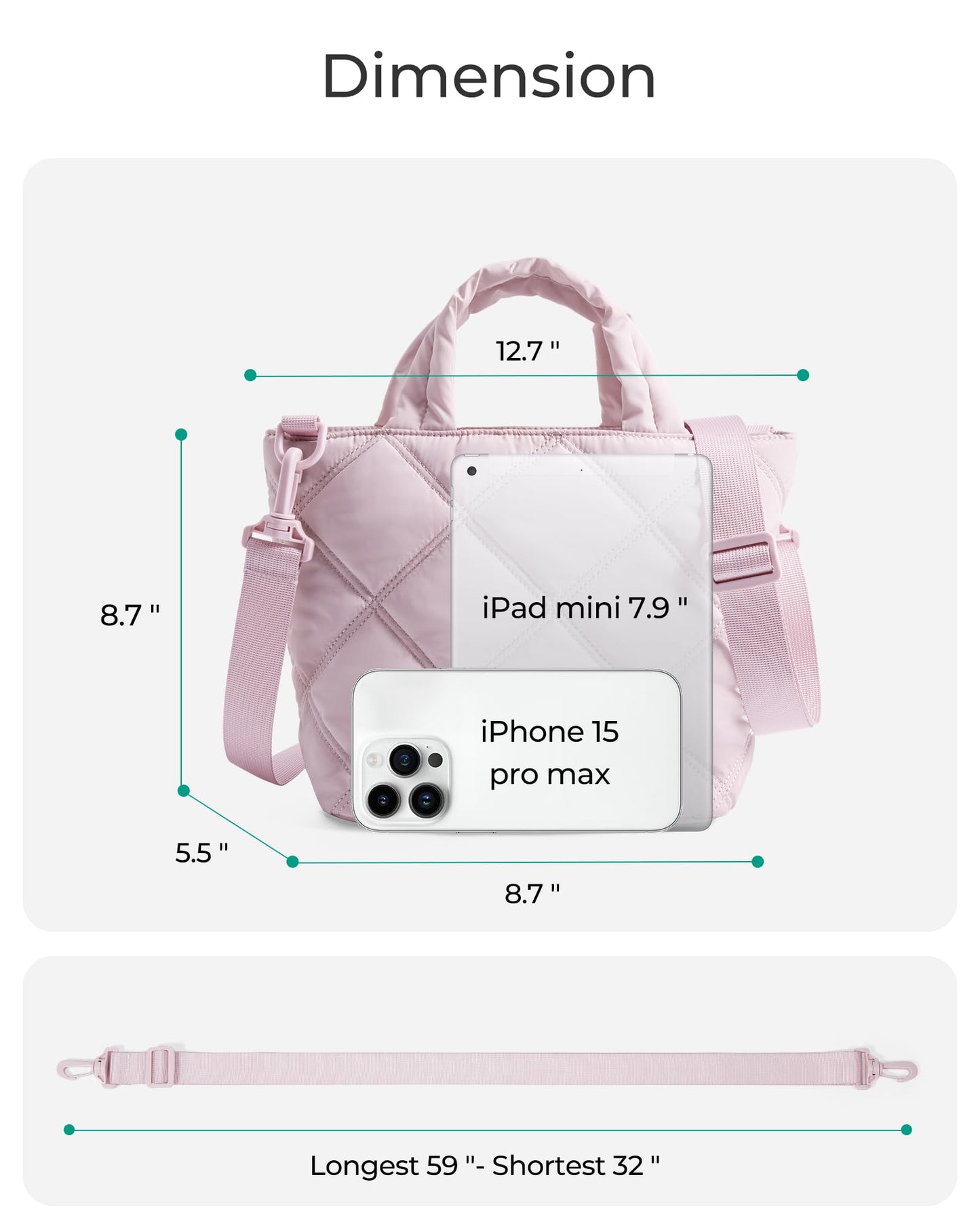 BAGSMART Crossbody Bags for Women, Small Crossbody Bag Cross Body Purse Mini Tote Travel Purse Shoulder Handbags Wallet