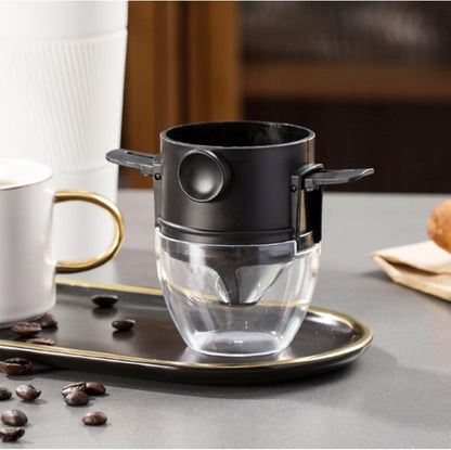 Pour Over Coffee Dripper, Reusable Stainless Steel Filters, Mini Collapsible Single Serve Coffee Maker for Home,
