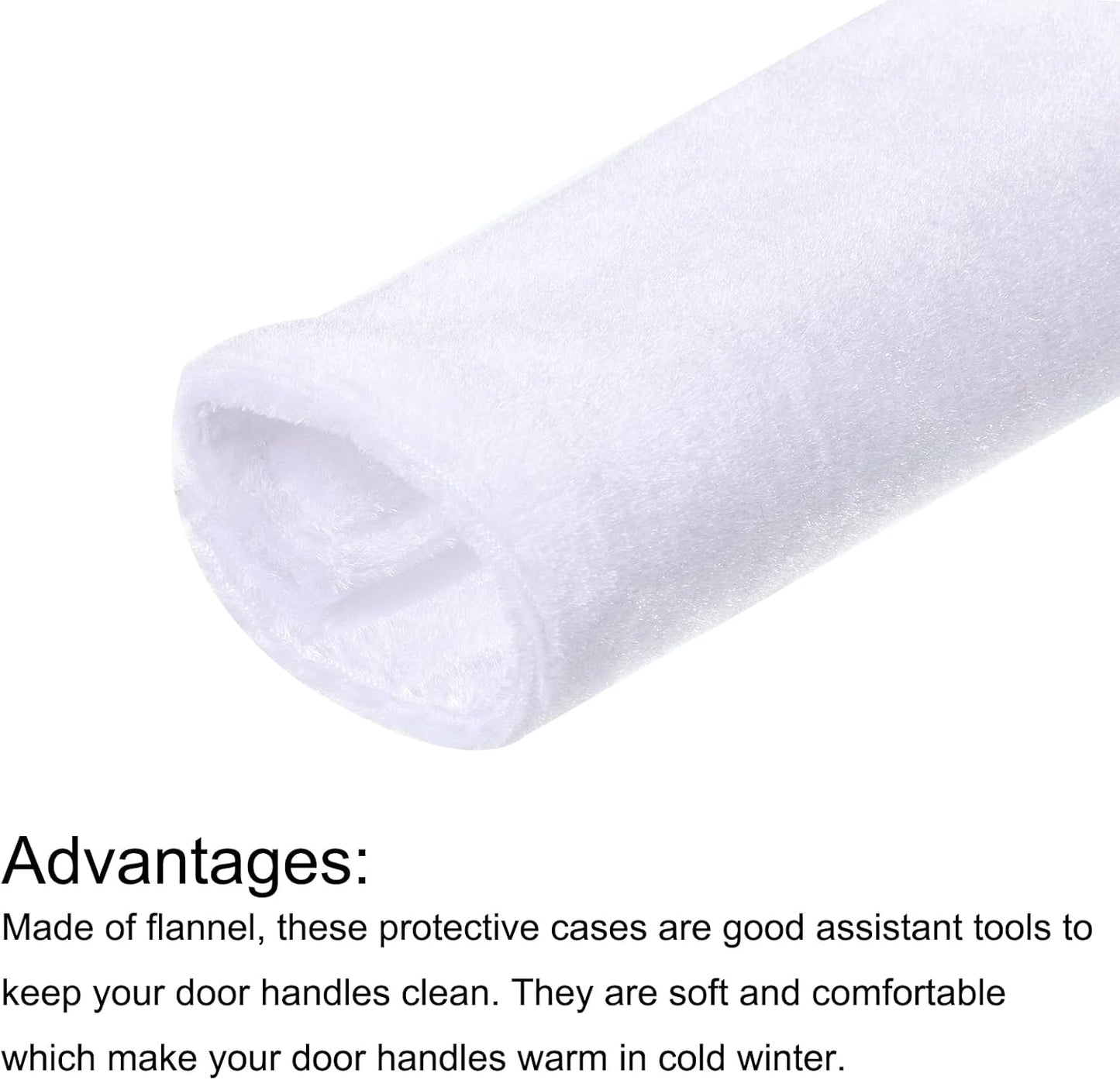 MECCANIXITY Door Handle Cover Pack of 4, 15.7x4.7 Inch, White, Keep Appliances Clean for Refrigerator, Dishwasher,