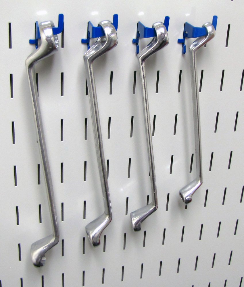 Wall Control KT-200-DLX Blue Slotted Metal Pegboard Hook Kit for Storage & Organization – Deluxe Assortment, 50 lbs Capacity, Made in USA