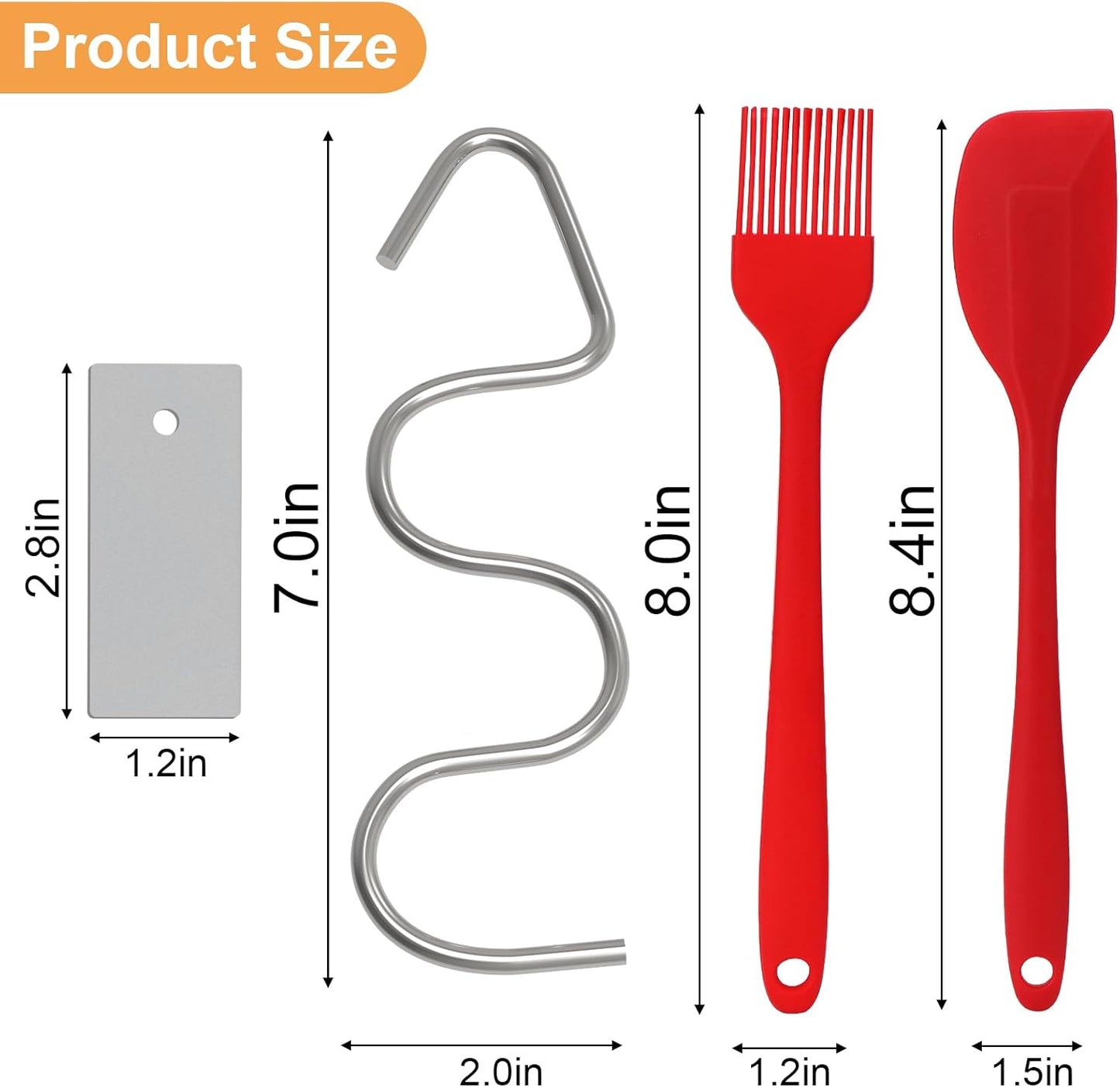 16 26 OZ 10 Vodolo Natural Peanut Butter Stirrer Tool,Nut Butter Mixer Kit Fits - Jars with Silicone Jar Spatula