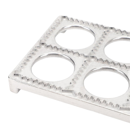 WAHEWUD Ravioli Cutter Aluminum Alloy 12 Cavity Ravioli Mold Set with Solid Wood Rolling Pin Consistent Shape Design Empanada Maker Press for Home Kitchens Tortellini Dough Types