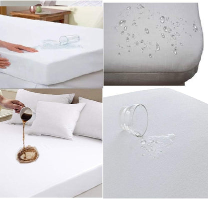 16 Inch Rajlinen Premium King Mattress Protector, Waterproof Cooling Fitted Sheet, Fits Up to Deep Pocket, Soft