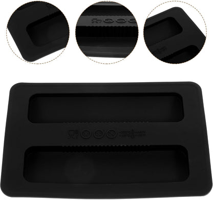 Silicone Toaster Dust Cover, 2 Slice Electric Bread Maker Lid, Black Toaster Machine Top Cover Accessories